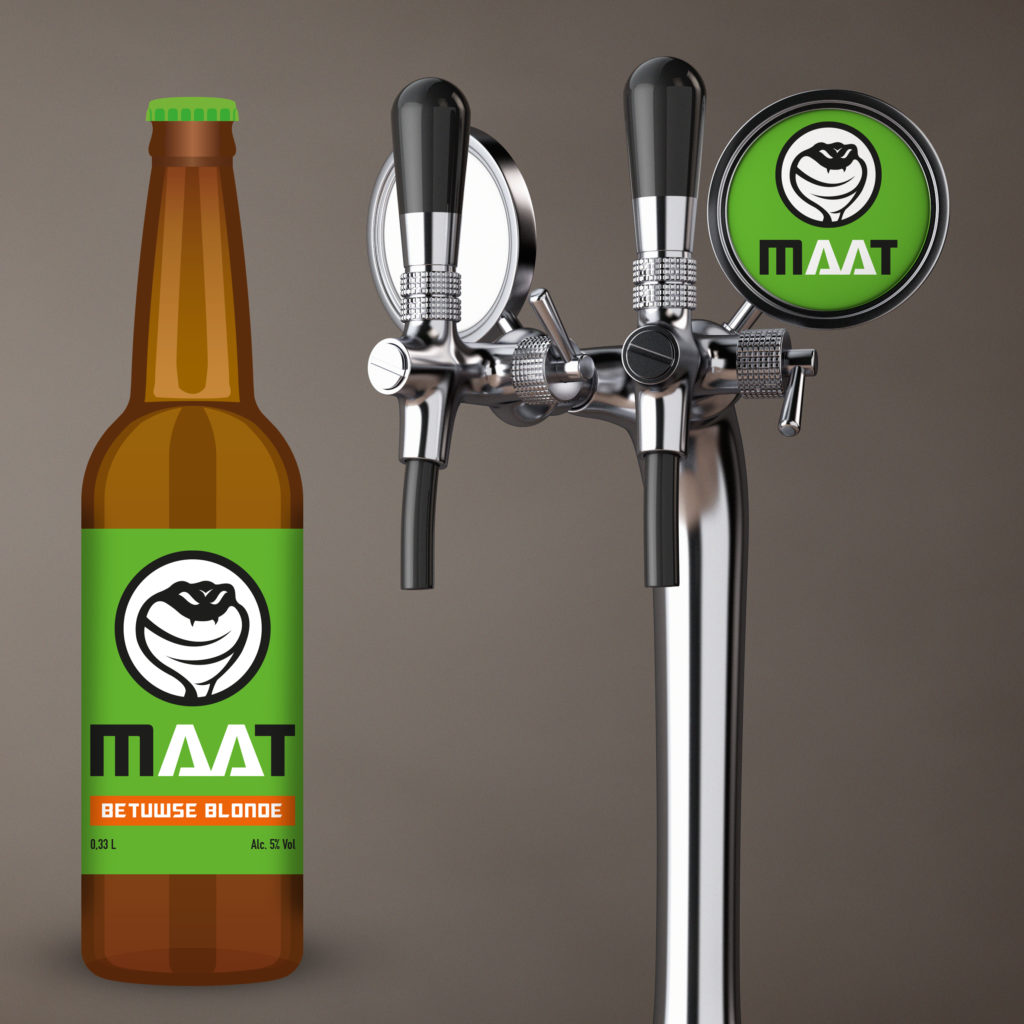 ontwerp, grafisch, bier, fles, etiket, grafisch ontwerp, maatbier, merlevansoncreatie